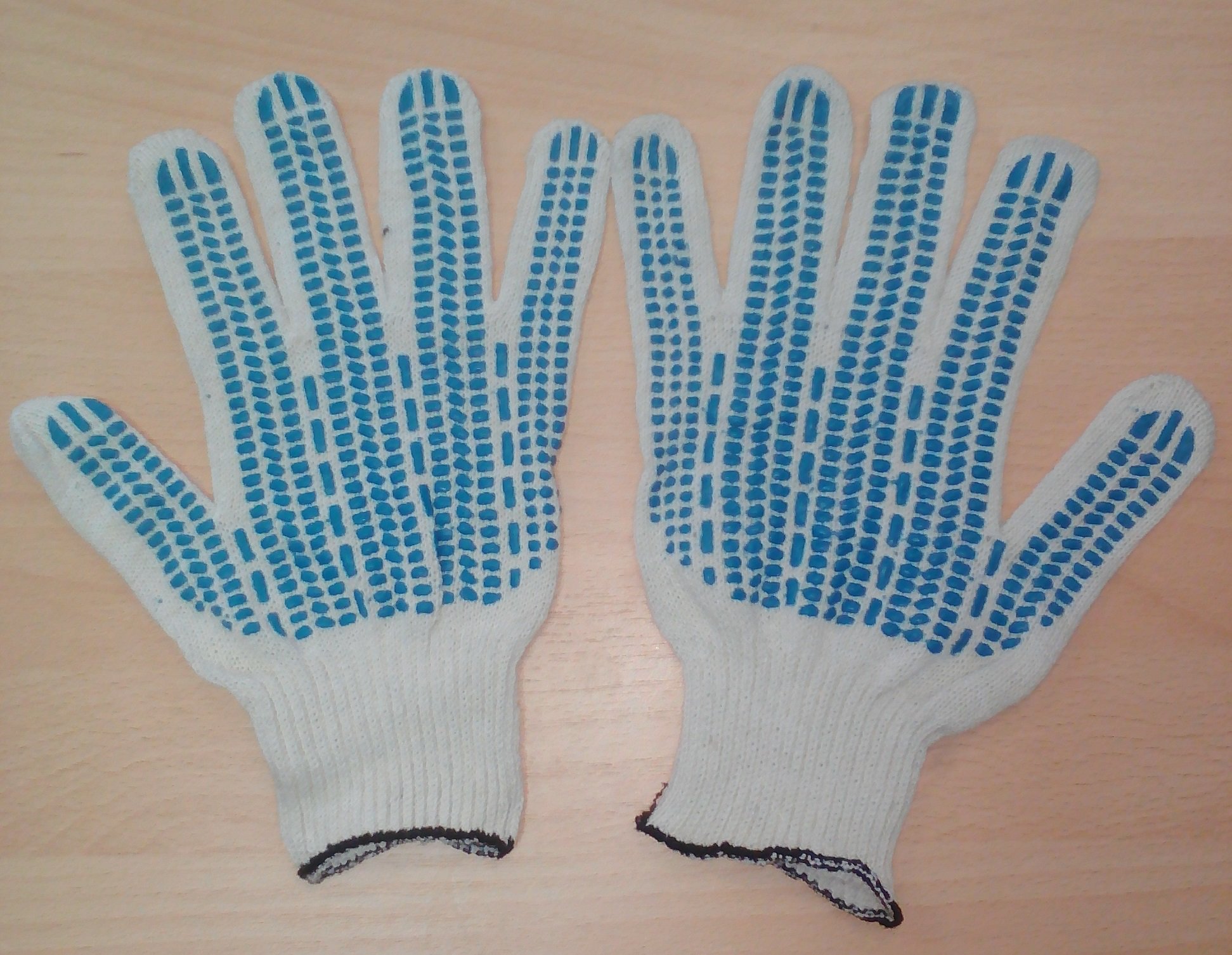 перчатки 10 класс вязки (5 нитей) с пвх протектором